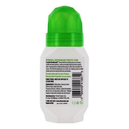 Desodorante Mineral Cristal Roll-On Baunilha Jasmine - 2.25 fl. oz. Crystal Body Deodorant - Imagem 2