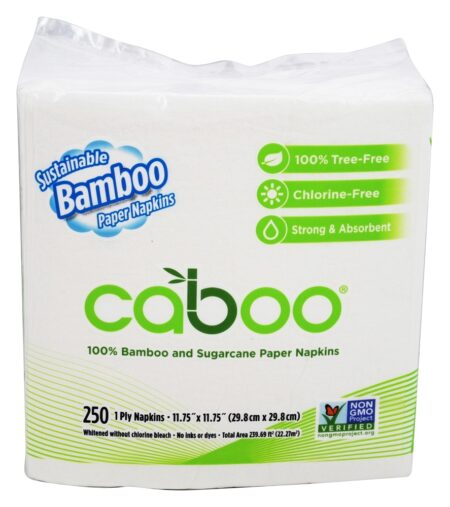 100 % Guardanapos de Mesa de Bambu e Cana de 1 Camada - 250 Contagem Caboo