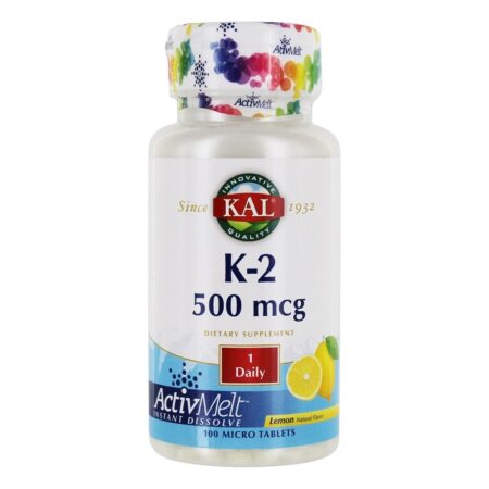 Vitamina K2 Limão 500 mcg. - 100 Tablets Kal