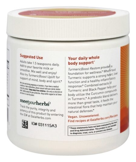 Restauração TurmericBoost - 5.29 oz. Gaia Herbs - Image 3