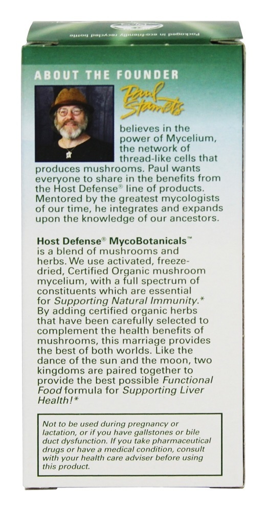 Fígado MycoBotanicals - Cápsulas vegetarianas 60 Host Defense - Imagem 3
