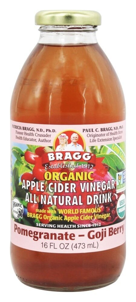 Vinagre De Maçã Orgânica Toda A Bebida Natural Romã Goji Berry - 16 fl. oz. Bragg