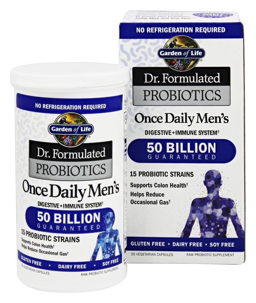 Dr. Formulated Probiótico para Homens Um Por Dia 50 Bilhões de UFC - Cápsulas vegetarianas 30 Garden of Life