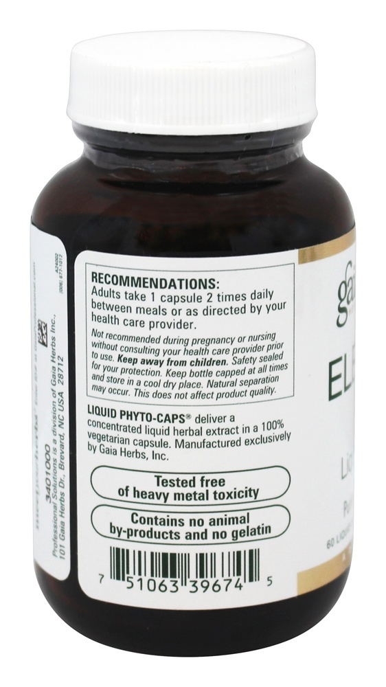 Raiz Eleuthero 554 mg. - 60 Cápsulas Gaia Herbs Professional líquido Gaia Herbs Professional - Imagem 3