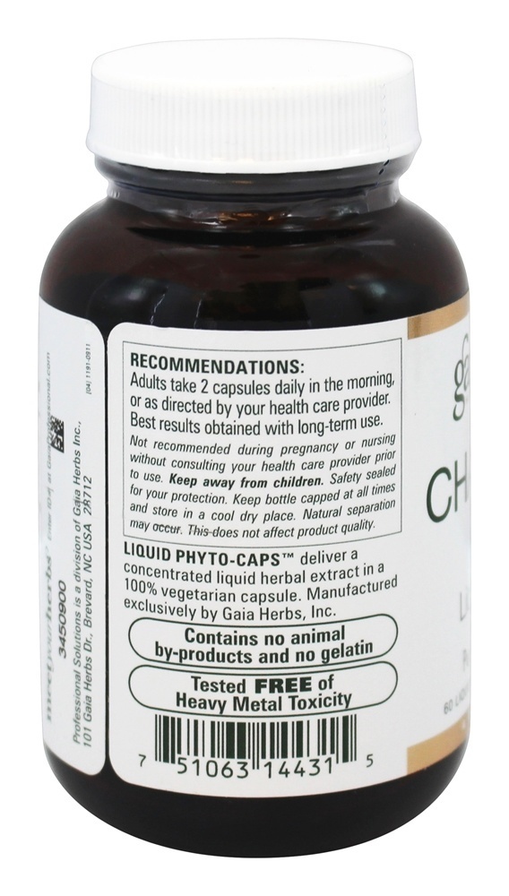 Baga da Árvore Casada 1000 mg. - 60 Cápsulas Gaia Herbs Professional líquido Gaia Herbs Professional - Imagem 3