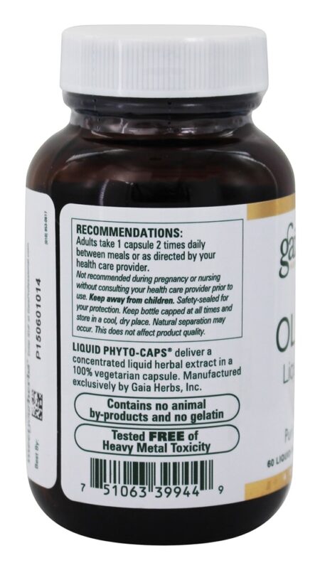 Folha de Oliveira 680 mg. - 60 Cápsulas Gaia Herbs Professional líquido Gaia Herbs Professional - Image 3