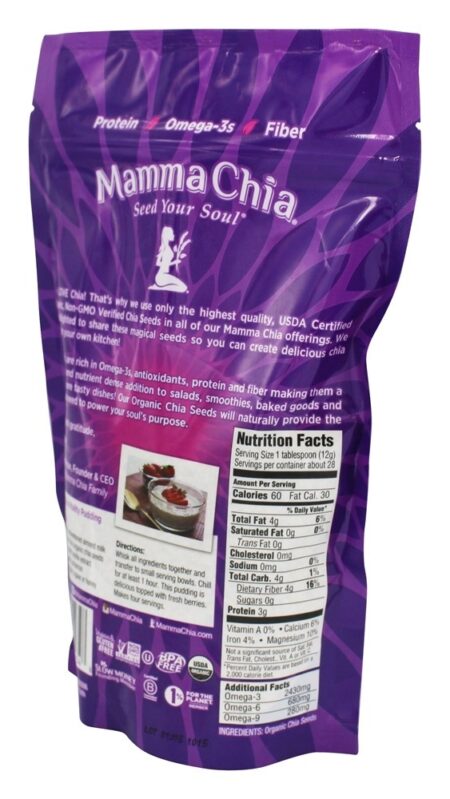 Sementes de Chia brancas orgânicas - 12 oz. Mamma Chia - Image 3