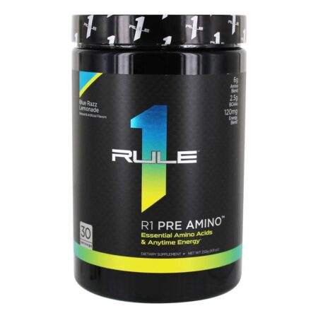 R1 Pre Amino Powder 30 Porções de Limonada Azul Razz - 252 Gramas Rule One Proteins