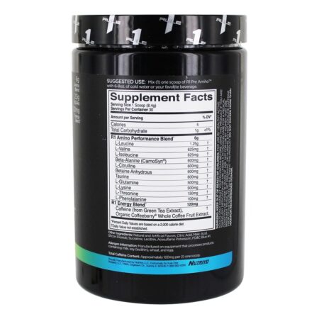 R1 Pre Amino Powder 30 Porções de Limonada Azul Razz - 252 Gramas Rule One Proteins - Image 2