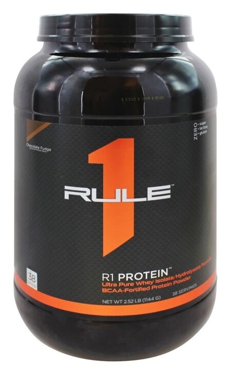 R1 Proteína Extremista Pure Soro de leite coalhado Isolar/Hidrolisado Fórmula 38 Porções Chocolate Falsificar - 2.52 lbs. Rule One Proteins