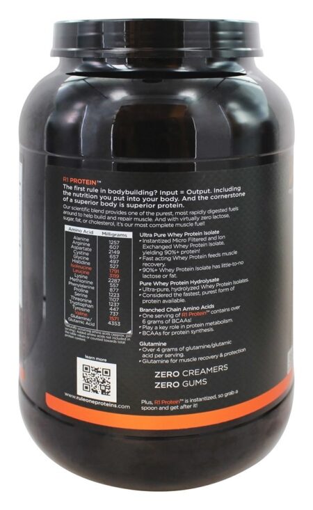 R1 Proteína Extremista Pure Soro de leite coalhado Isolar/Hidrolisado Fórmula 38 Porções Chocolate Falsificar - 2.52 lbs. Rule One Proteins - Image 3