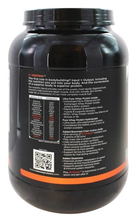 R1 Proteína Extremista Pure Soro de leite coalhado Isolar/Hidrolisado Fórmula 38 Porções Baunilha Creme - 2.42 lbs. Rule One Proteins - Image 3