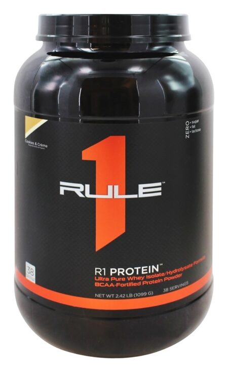 R1 Proteína Extremista Pure Soro de leite coalhado Isolar/Hidrolisado Fórmula 38 Porções Bolinhos & Creme - 2.42 lbs. Rule One Proteins