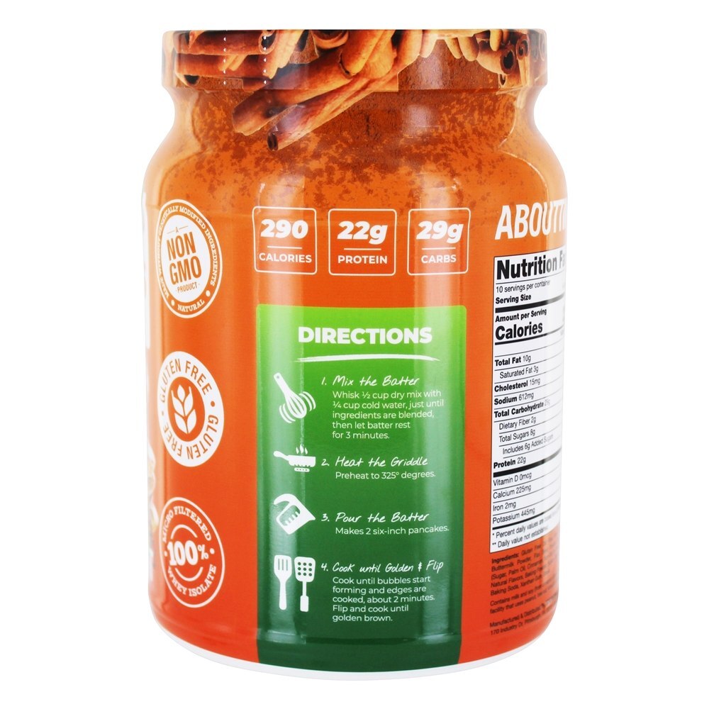 Panquecas de Proteína Misturam Tempero de Canela - 1.5 lbs. About Time - Imagem 3