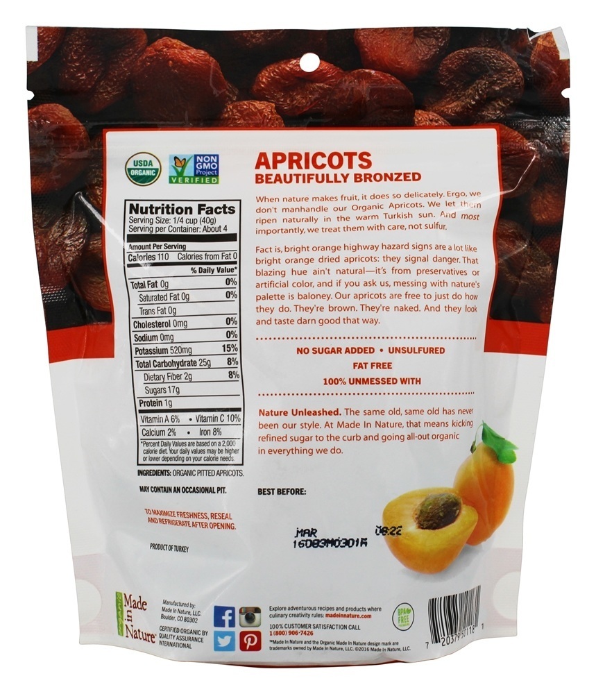 Damascos nos Buffers Supersnacks - 6 oz. Made in Nature - Imagem 2
