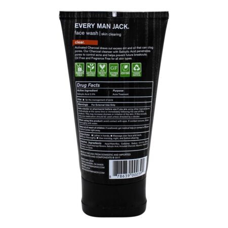 Limpeza de pele de carvão limpeza facial - 5 fl. oz. Every Man Jack - Imagem 2
