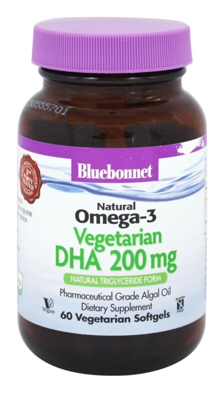 Omega-3 Natural DHA Vegetariano 200 mg. - 60 Cápsulas Vegetarianas Bluebonnet Nutrition