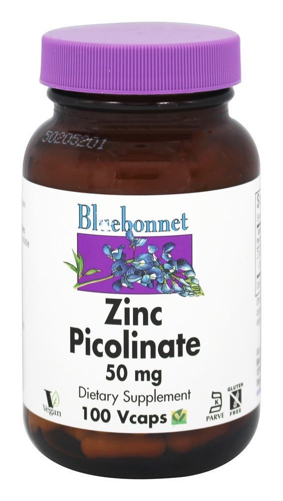 Picolinato de Zinco 50 mg. - Cápsulas vegetarianas 100 Bluebonnet Nutrition