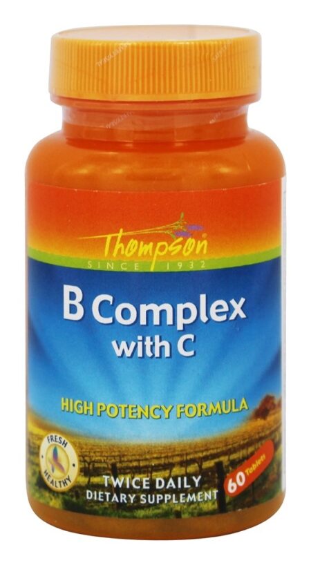 Complexo de Vitamina B com Vitamina C - 60 Tablets Thompson