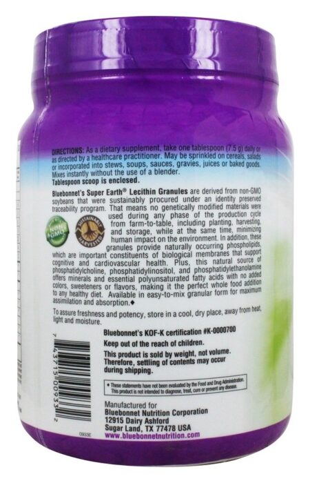 Lecitina Granulado Soya Natural - 25.4 oz. Bluebonnet Nutrition - Image 3