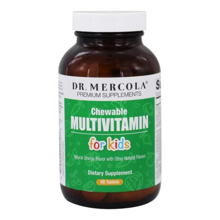 Fruta multivitamínico infantil com sabor - 60 comprimidos mastigáveis Dr. Mercola