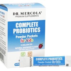 Pó completo de probióticos para crianças com sabor a framboesa natural 10 Bilhões de UFC - 30 Pacotes (s) Dr. Mercola