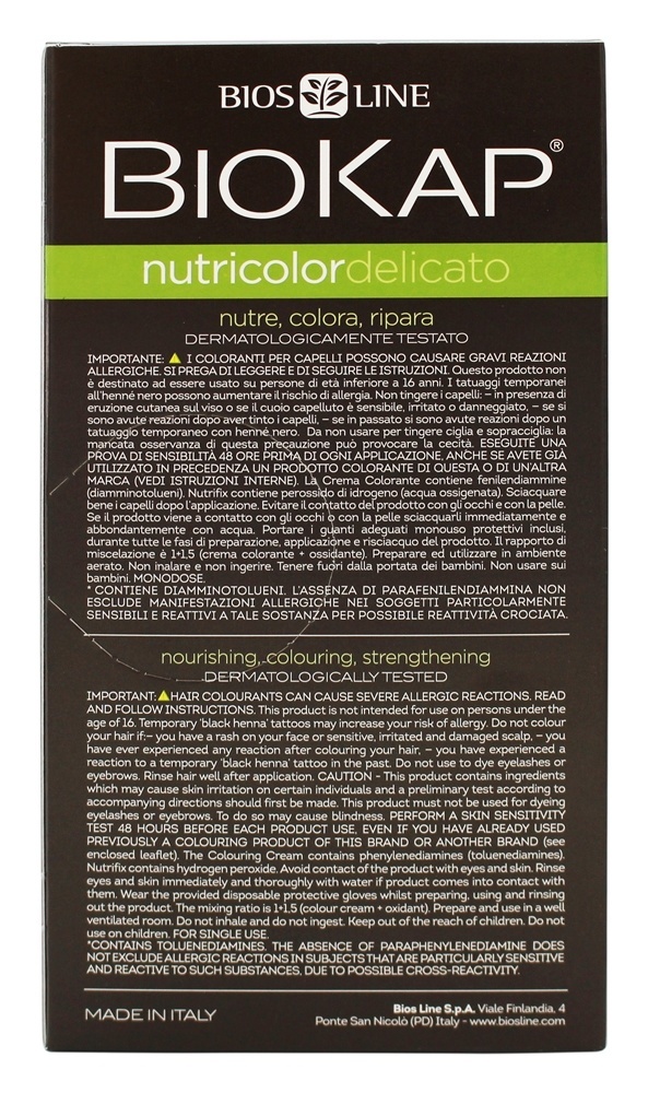 Comprar Nutricolor Delicato Tintura de Cabelo Permanente 1.0