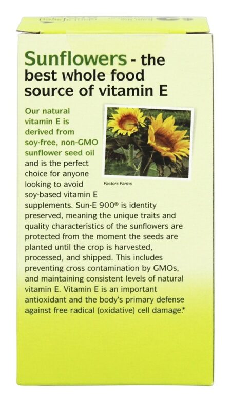 Pure Alimento Girassol Vitamina E 400 IU - 90 Softgels Whole Earth & Sea - Image 3