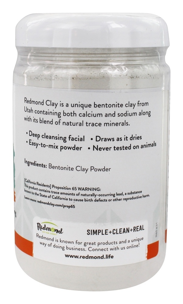 Espantosamente Natural Bentonita Argila Facial Máscara - 24 oz. Redmond Trading - Imagem 2