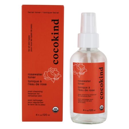 Toner Facial Orgânico De Rosewater - 4 fl. oz. Cocokind