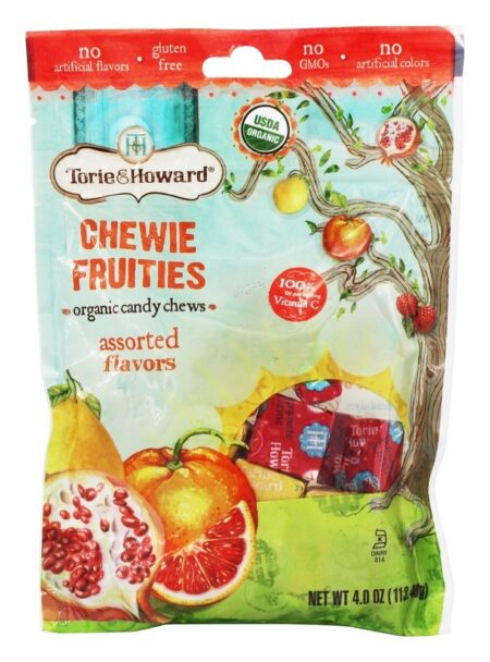 Orgânico Chewie Frutoso Doce Mastiga Variado Sabores - 4 oz. Torie & Howard