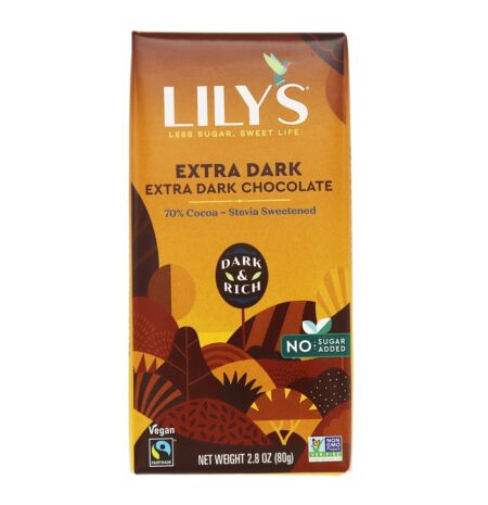 Barra de Chocolate 70 % Cacau Extra Escuro - 2.8 oz. Lily's