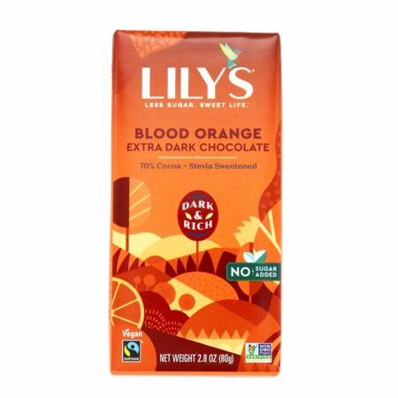 Barra de chocolate extra escura 70 % de laranja de cacau - 2.8 oz. Lily's