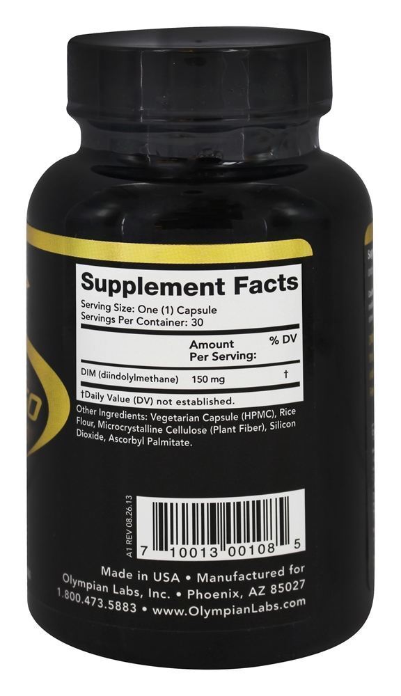 DIM Diindolilmetano 150 mg. - Cápsulas 30 Olympian Labs - Imagem 2