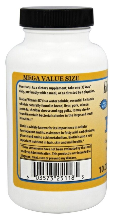 Biotina 10000 mcg. - Cápsulas vegetarianas 360 Healthy Origins - Image 3