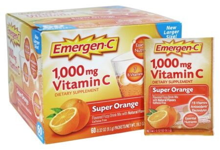 Emergen-C Vitamina C Super Laranja 1000 mg. - 60 Pacotes (s) Alacer