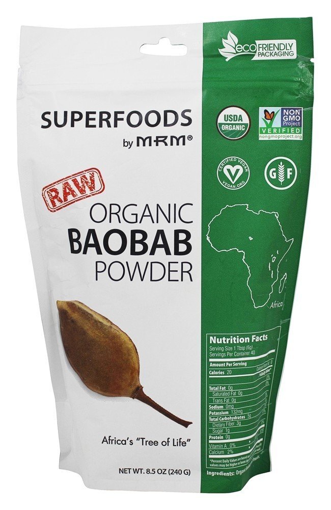 Pó de Baobá Orgânico Cru - 8.5 oz. MRM