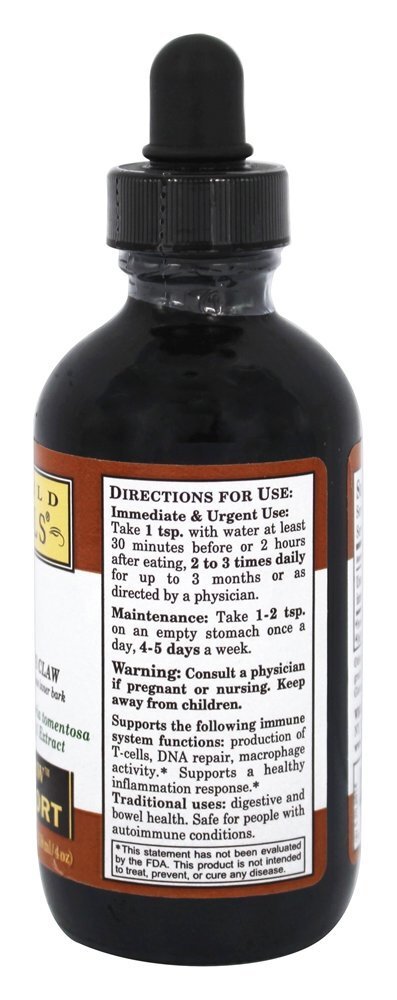 Suporte Imune Garra do Gato Real - 4 fl. oz. Whole World Botanicals - Imagem 3