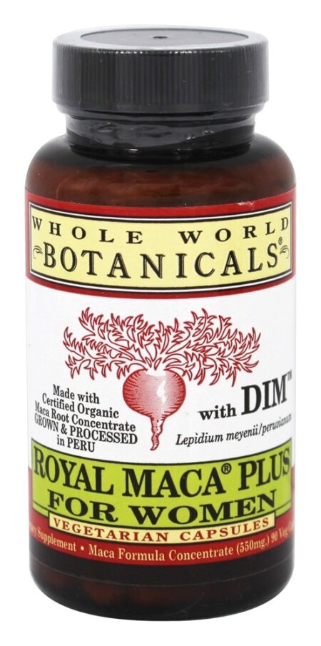 Real Maca Mais para Mulheres com ESCURECER - Cápsulas vegetarianas 90 Whole World Botanicals