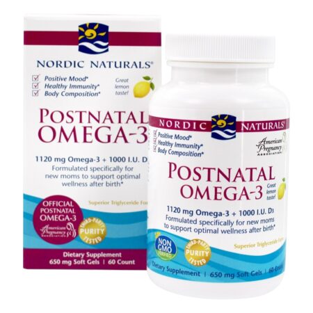 Pós Omega - 3 Limão 1120 mg. - 60 Softgels Nordic Naturals