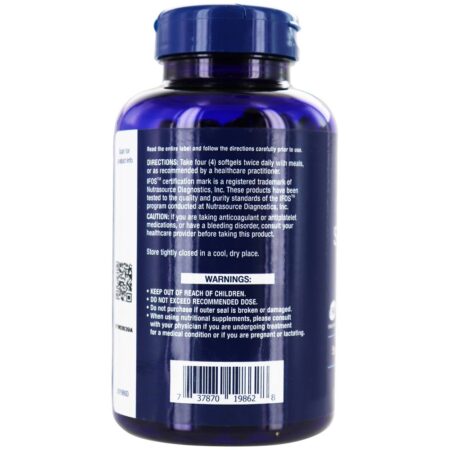 Super Omega - 3 Óleo de peixe EPA / DHA com lignanas de gergelim e extrato de azeitona - 240 Softgels Life Extension - Image 3