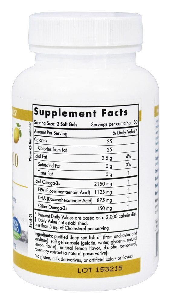 ProOmega 2000 1125 EPA / 875 DHA - 60 Softgels Nordic Naturals Professional - Imagem 2