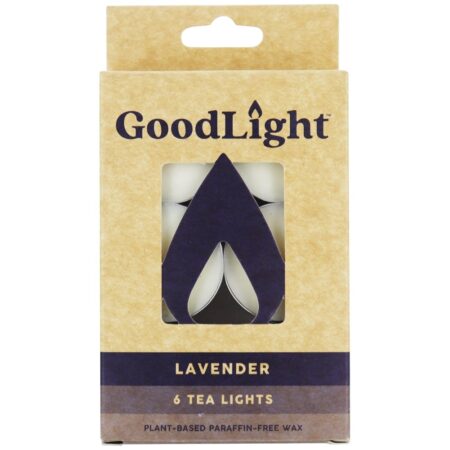 Chá Luzes Lavanda Branco - Pacote 6 GoodLight Natural Candles