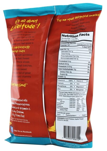 Batata Doce Chaleira Chips Mar Salgado - 5 oz. Good Health Natural Foods - Image 2