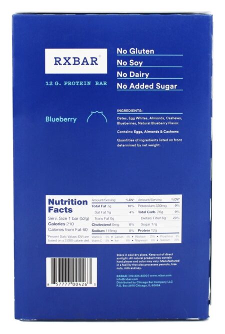 Barra de Proteína Sabor Blueberry - 12 Barras RXBAR - Image 2