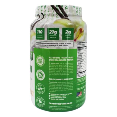 Baunilha Natural de Proteína Vegana - 2 lbs. About Time - Image 3