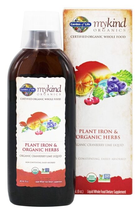 mykind Organics Plant Ferro e Ervas Orgânicas líquido - 8 oz. Garden of Life