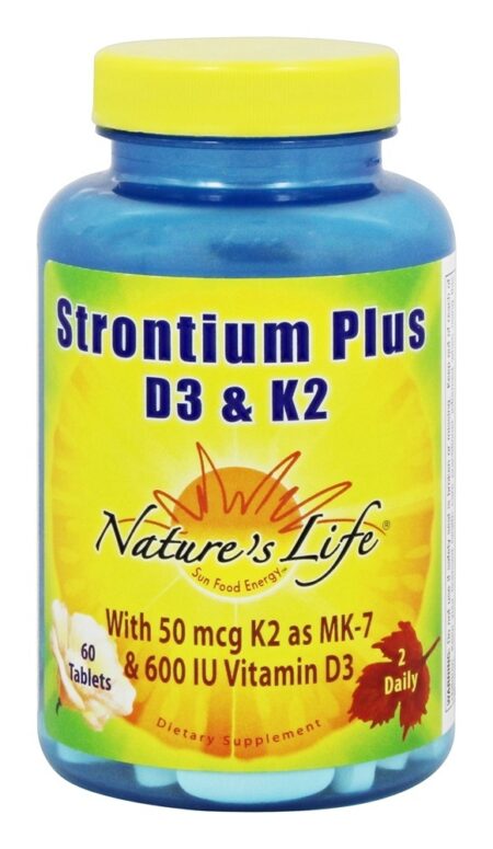 Estrôncio Plus D3 e K2 - 60 Tablets Nature's Life