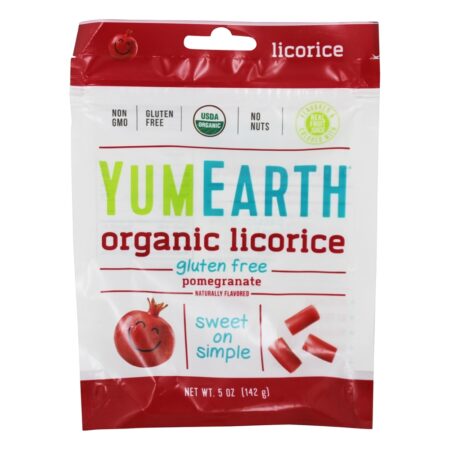 Romã de alcaçuz sem glúten orgânico - 5 oz. YumEarth