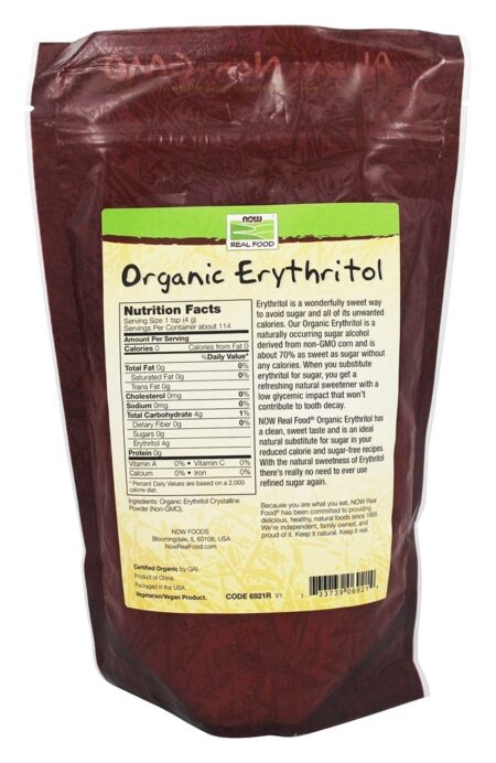 Eritritol Orgânico - 1 lb. NOW Foods - Image 2